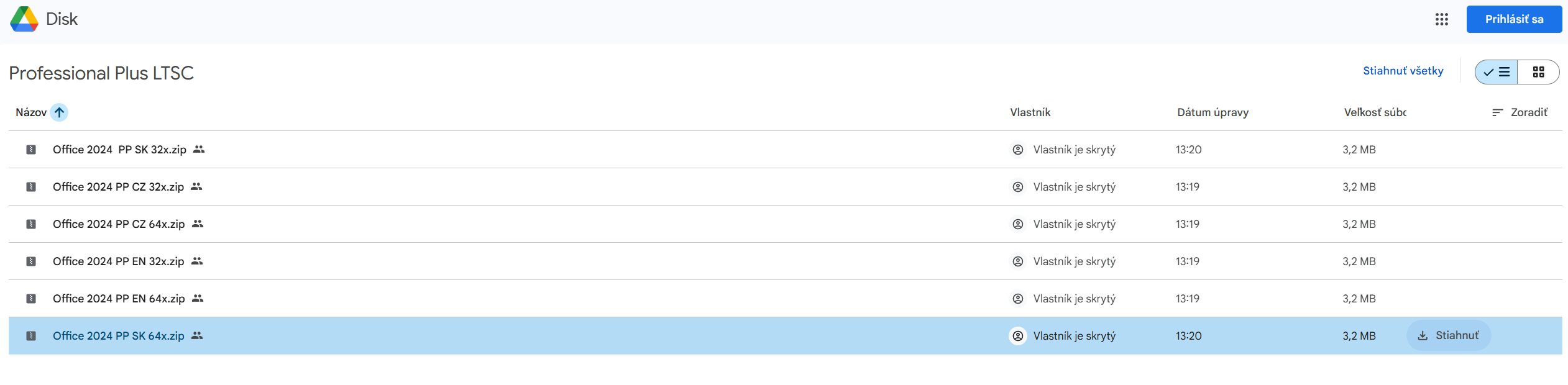 Office 2024 PP stiahnut